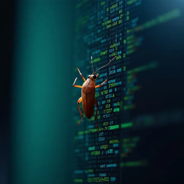 insect inside computer screen