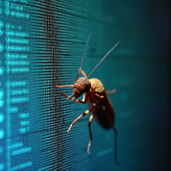insecte à l’intérieur de l’écran de l’ordinateur