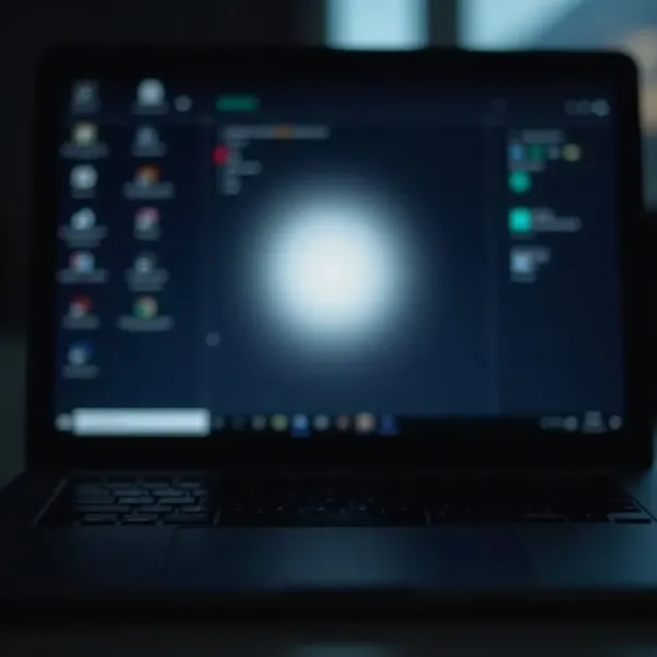 mancha blanca en la pantalla del portátil