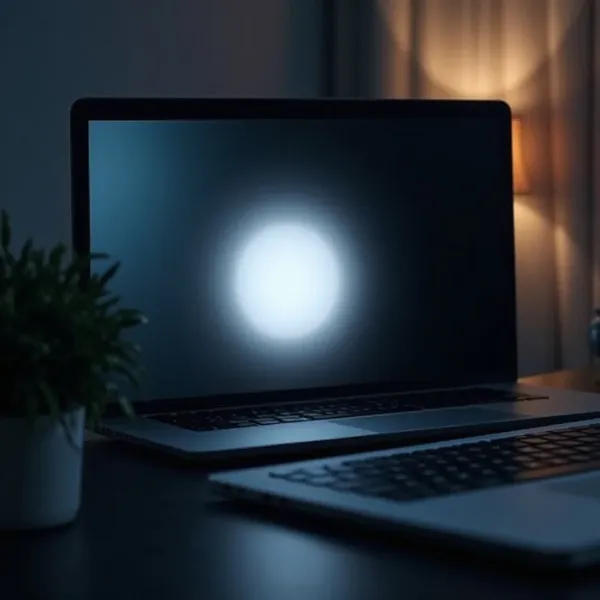 Weißer Fleck auf dem Laptop-Bildschirm